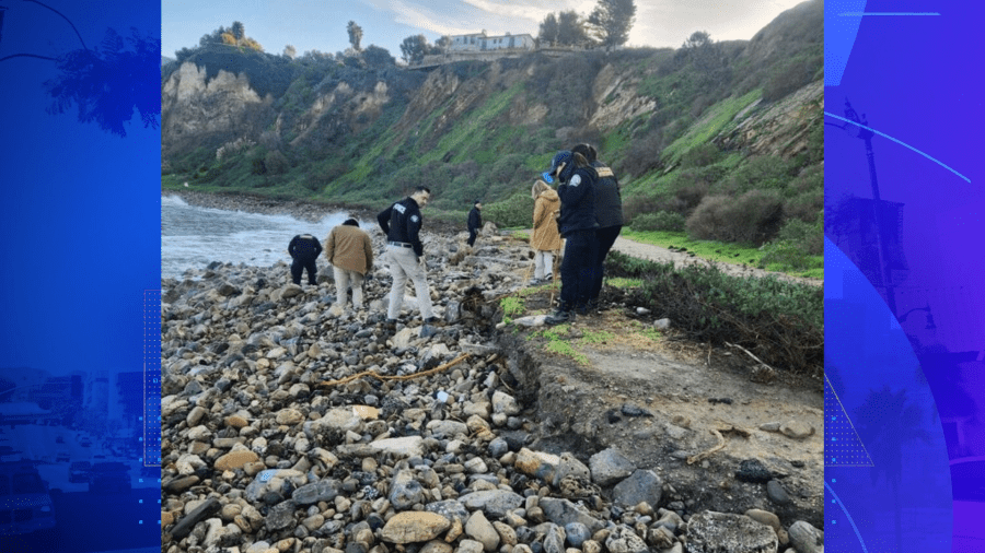 Police are investigating after a human femur was discovered at a Palos Verdes Beach on Jan. 13, 2023.