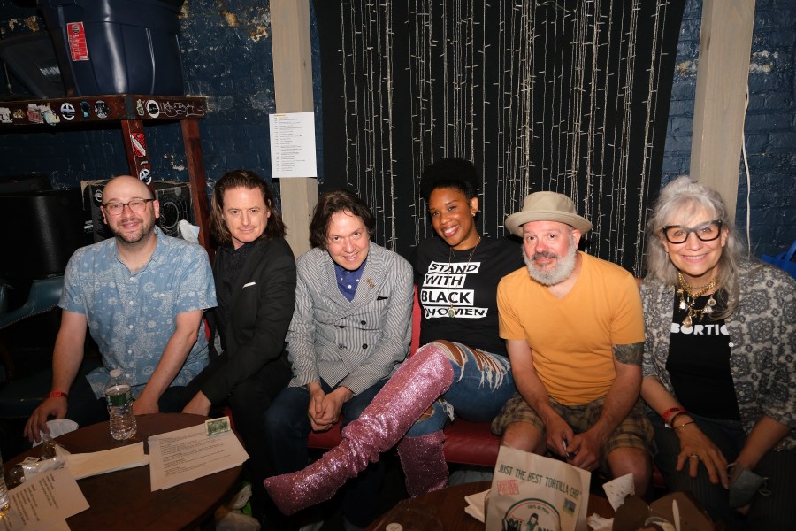 Josh Gondelman, John Fugelsang, Dave Hill, Joyelle Nicole Johnson, David Cross and Lizz Winstead were among those who took the stage in "Bro v. Wade" in Brooklyn on May 22, 2022. (Abortion Access Front)