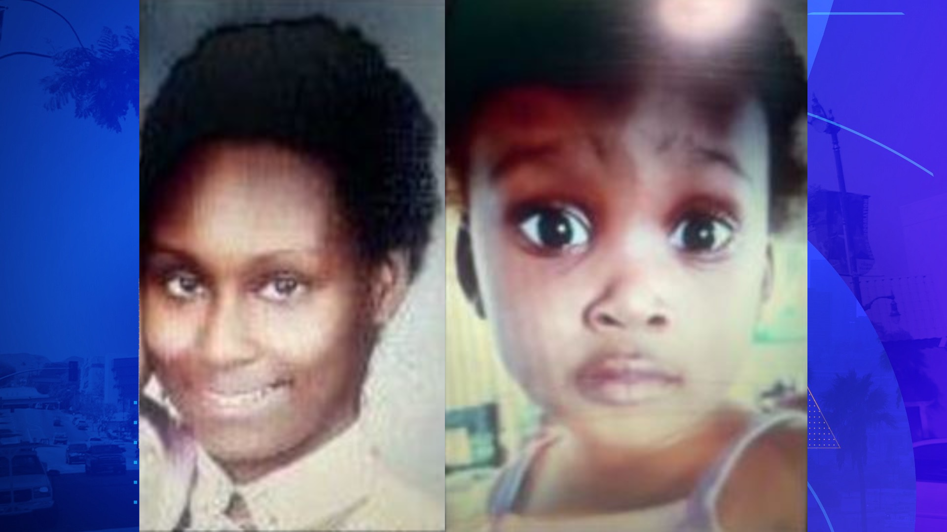 Petisa Davis, 25, and her daughter Oluwaelumi Ikuomola, 2, in photos from the Los Angeles County Sheriff's Department.