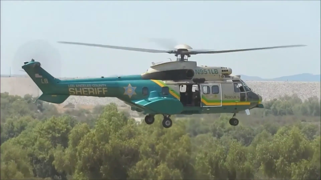 A Los Angeles County Sheriff's Department helicopter is seen in a file photo. (KTLA)