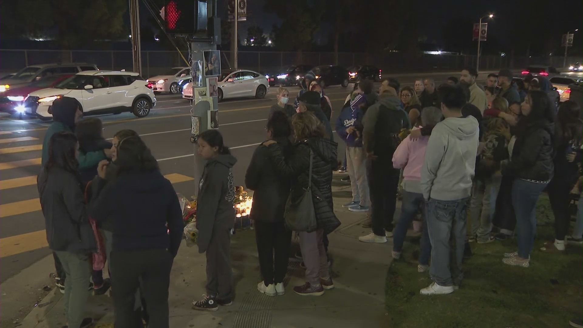 Candlelight vigil held by Chavez's loved ones on Feb. 8, 2023. (KTLA)