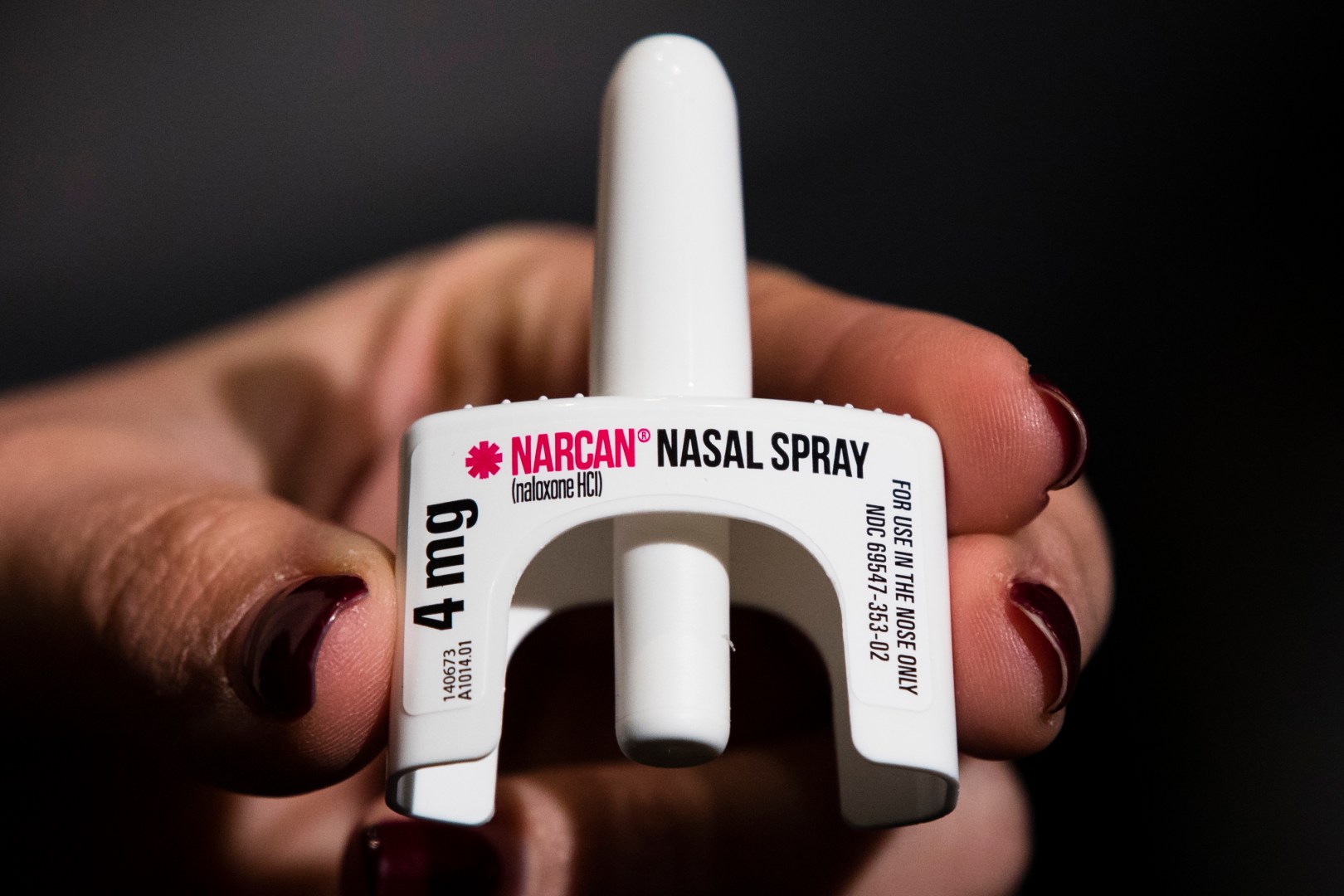 FILE - The overdose-reversal drug Narcan is displayed during training for employees of the Public Health Management Corporation (PHMC), Dec. 4, 2018, in Philadelphia. The U.S. Food and Drug Administration has approved selling overdose antidote naloxone over-the-counter, Wednesday, March 29, 2023, marking the first time a opioid treatment drug will be available without a prescription. (AP Photo/Matt Rourke, File)