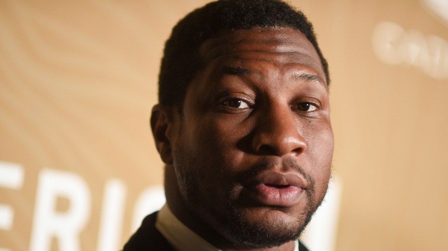 FILE - Jonathan Majors arrives at the American Black Film Festival Honors on March 5, 2023, at 1 Hotel in West Hollywood, Calif. Majors was arrested Saturday, March 25, in New York on charges of strangulation, assault and harassment after a domestic dispute, authorities said. Representatives for Majors said in a statement to The Associated Press that "he has done nothing wrong." (Photo by Richard Shotwell/Invision/AP, File)