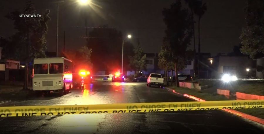 Three people were hospitalized after a shooting in Azusa on March 11, 2023. (Key News)