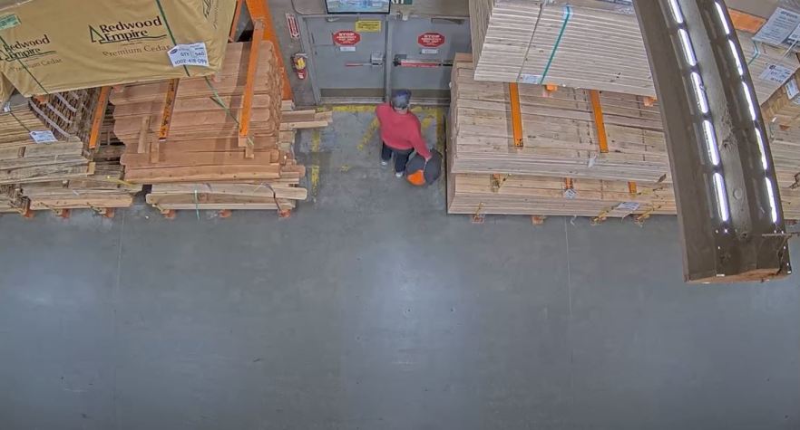 Security video captured the suspect allegedly stealing around $50,000 in cash from a Glendale Home Depot on Feb. 21, 2023. (Glendale Police)