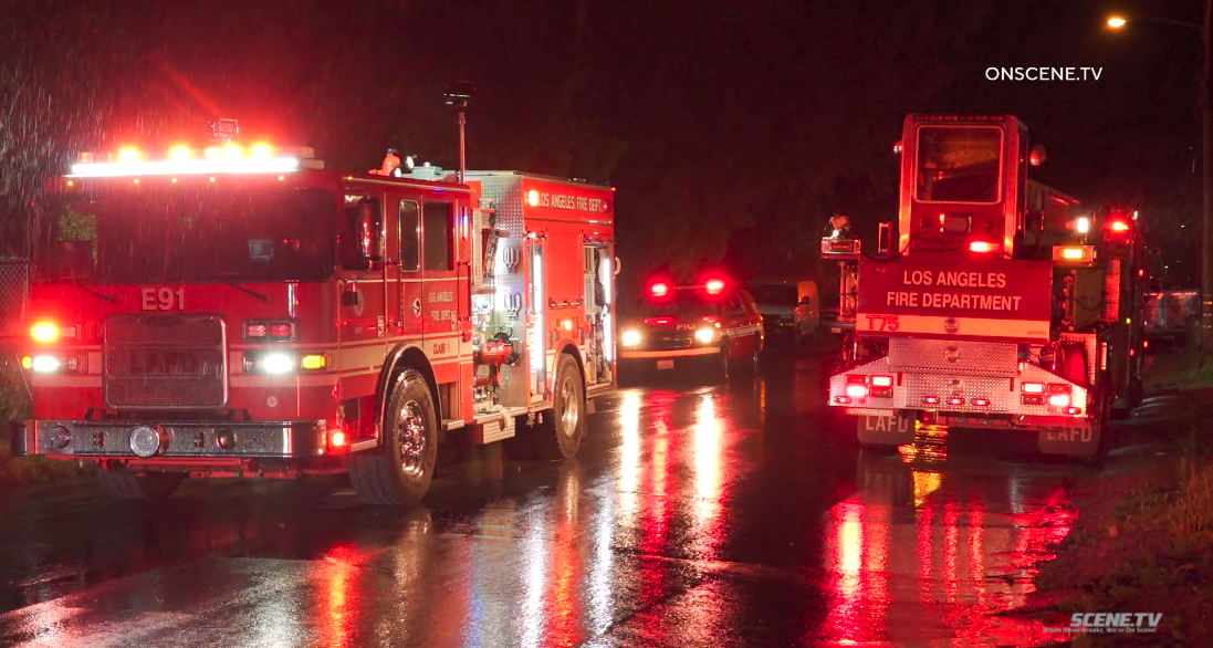 Firefighters respond to a fatal fire investigation in Sylmar on March 21, 2023. (OnScene.TV)