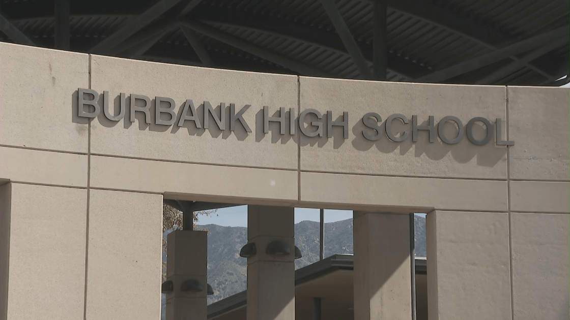 Burbank High School is seen on March 8, 2023. (KTLA)