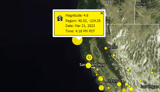 Northern California Earthquake Map