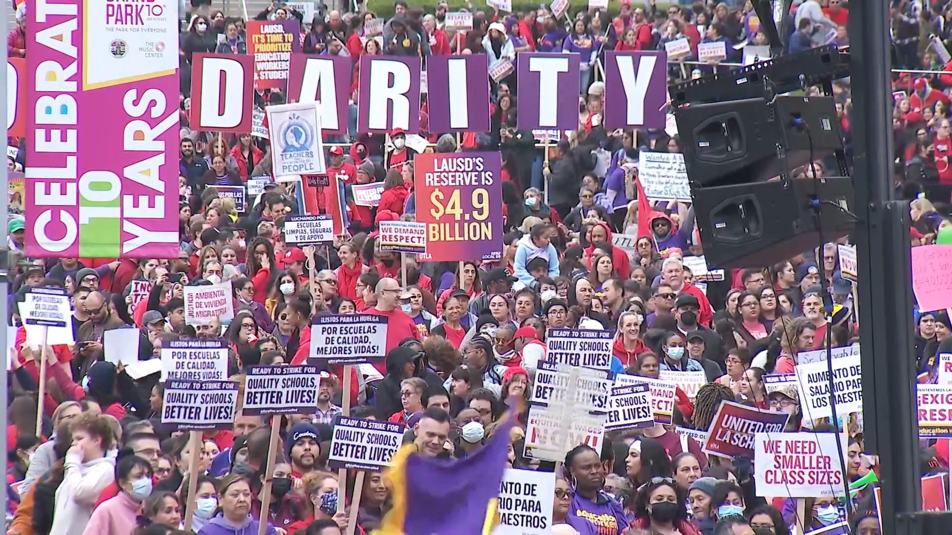 LAUSD union rally