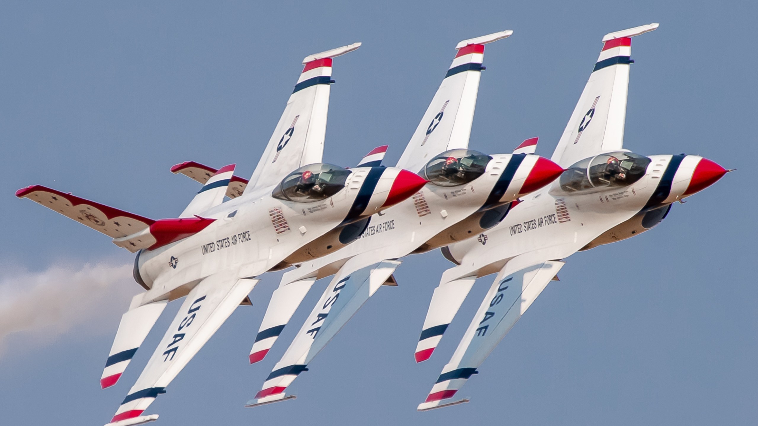 The U.S. Air Force Air Demonstration Squadron "Thunderbirds" perform at the California Capital Air Show in Mather, Calif., September 26, 2021. Since 1953, the Thunderbirds team has served as America’s premier air demonstration squadron, entrusted with the vital mission to recruit, retain and inspire past, present and future Airmen. (U.S. Air Force Photo/SSgt Cory W. Bush)