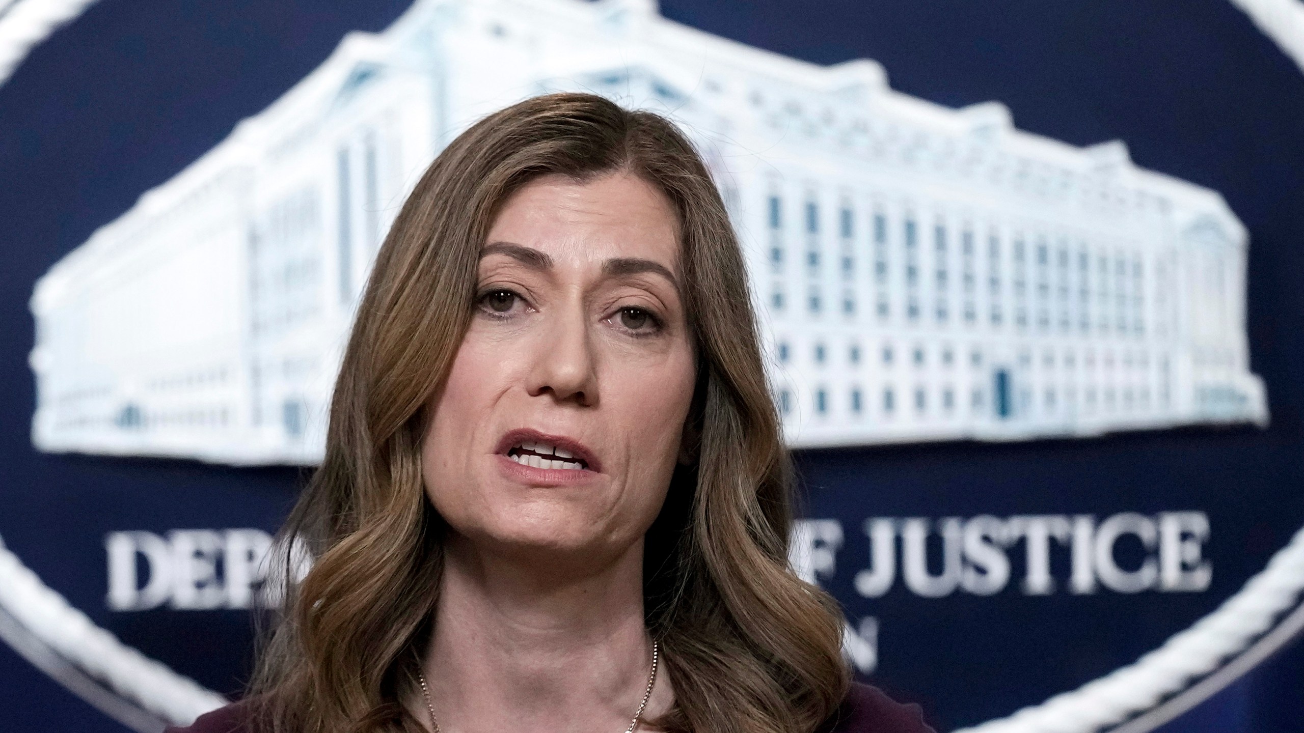 U.S. Drug Enforcement Administration Administrator Anne Milgram speaks during a news conference at the Justice Department in Washington, Friday, April 14, 2023. A federal watchdog is investigating hiring practices at the DEA under Milgram and whether millions of dollars in no-bid contracts were improperly steered to her past associates, according to people familiar with the probe. (AP Photo/Susan Walsh, File)