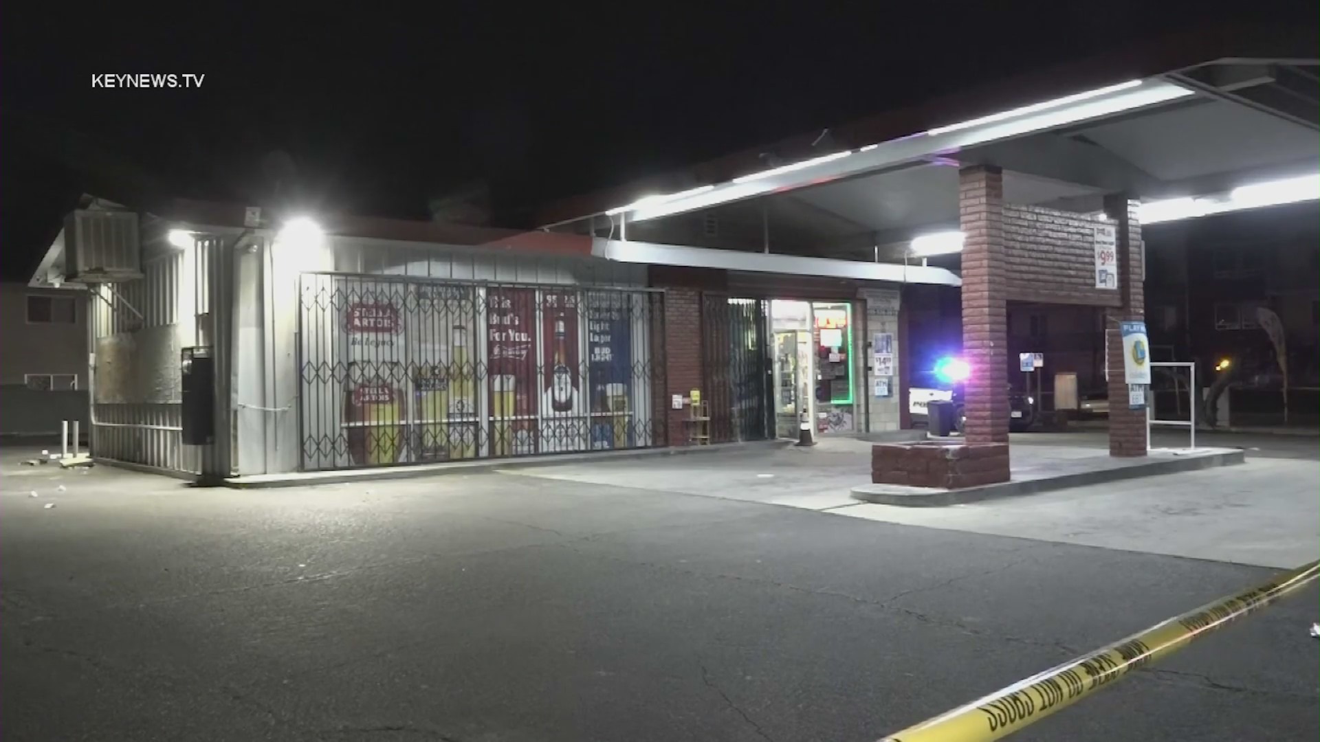 A shooting near a Montclair gas station left one man dead and another wounded on April 6, 2023. (KeyNews.TV)