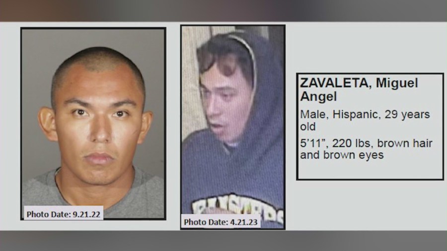 The LASD provided these photos of Miguel Zavaleta, who is accused in a fatal beating on April 21, 2023.