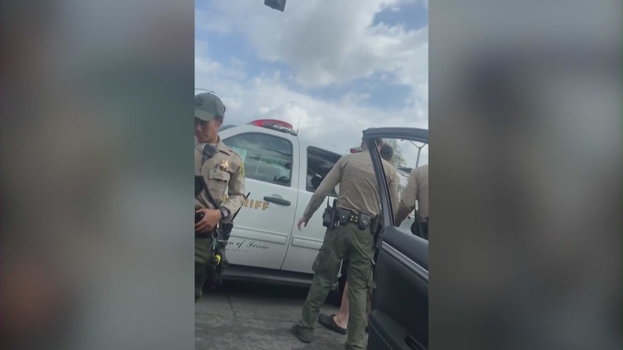 Cell phone video captures theCeidy Cordova’s husband being arrested after she said authorities had wrongfully entered her home and detained her children for no reason on Oct. 22, 2022. (Cordova Family)