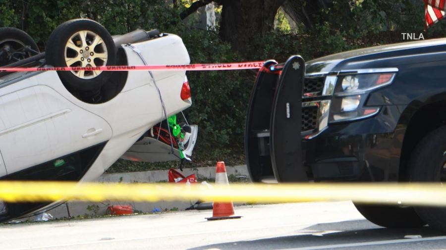 Crash leaves multiple children injured after vehicle plows into them in Thousand Oaks on April 18, 2023. (TNLA)