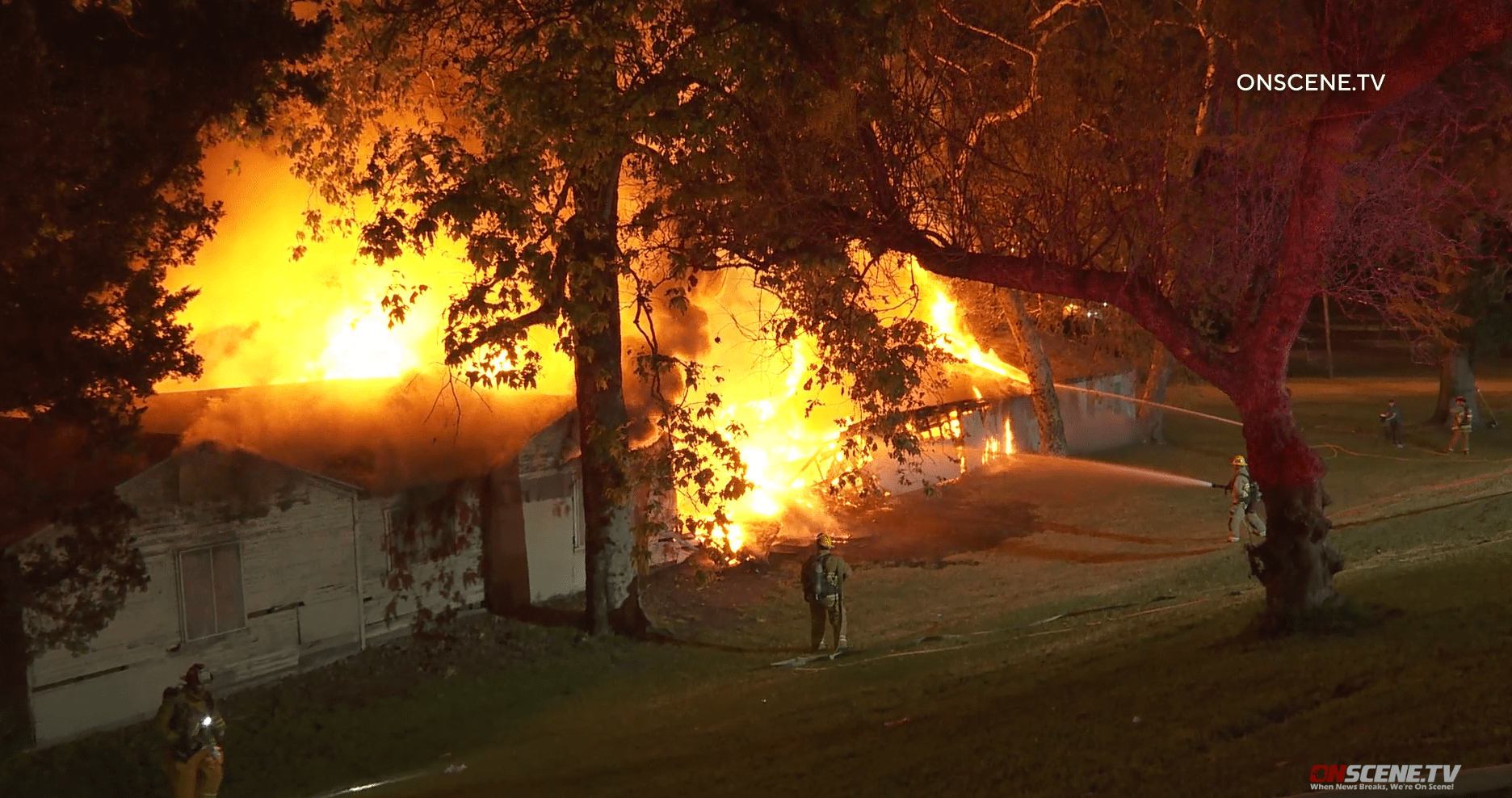 A Hermon Park building burned overnight on May 11, 2023. (OnScene.Tv)