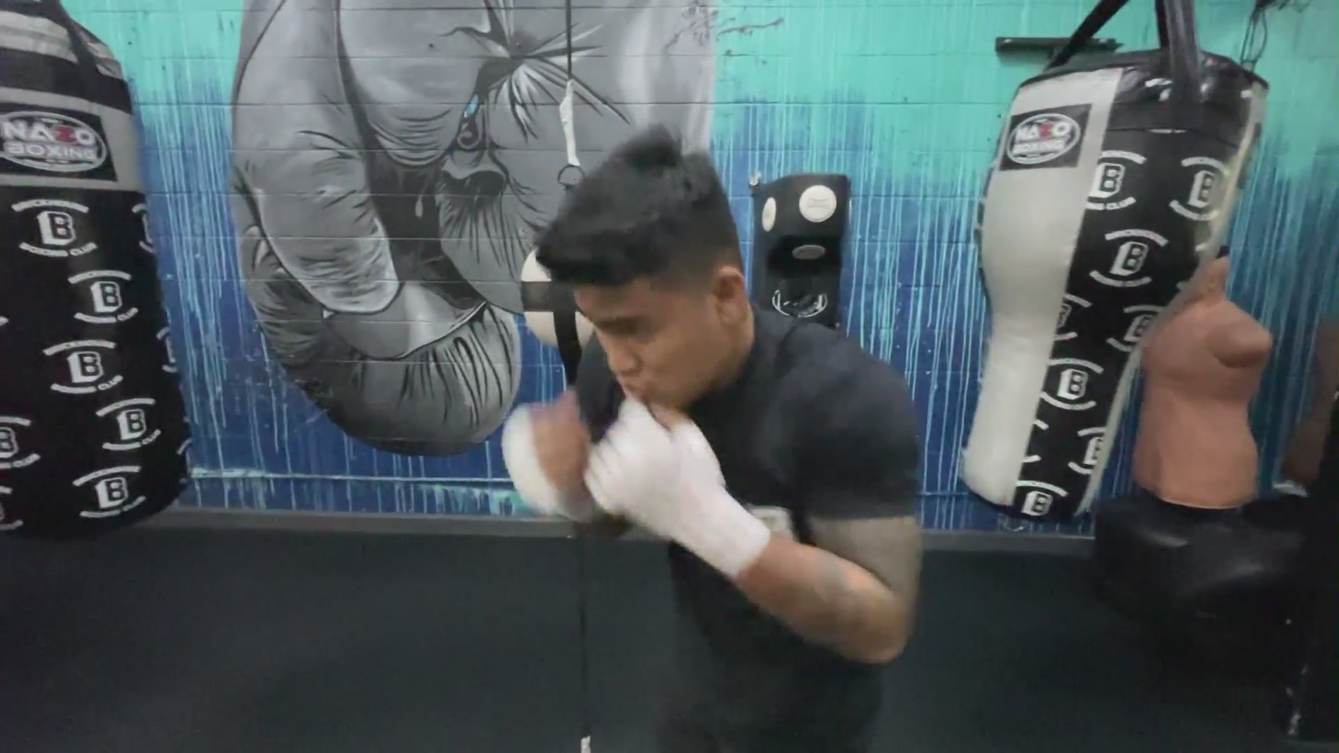 Mark Magsayo, shown on May 31, 2023, rose from poverty in the Philippines to become a world champion boxer. (KTLA)