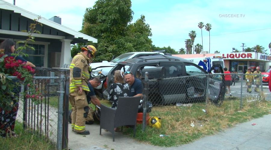 One person was killed and another was hospitalized after a a three vehicle road rage hit-and-run crash in San Bernardino on May 27, 2023. (OnScene.TV)