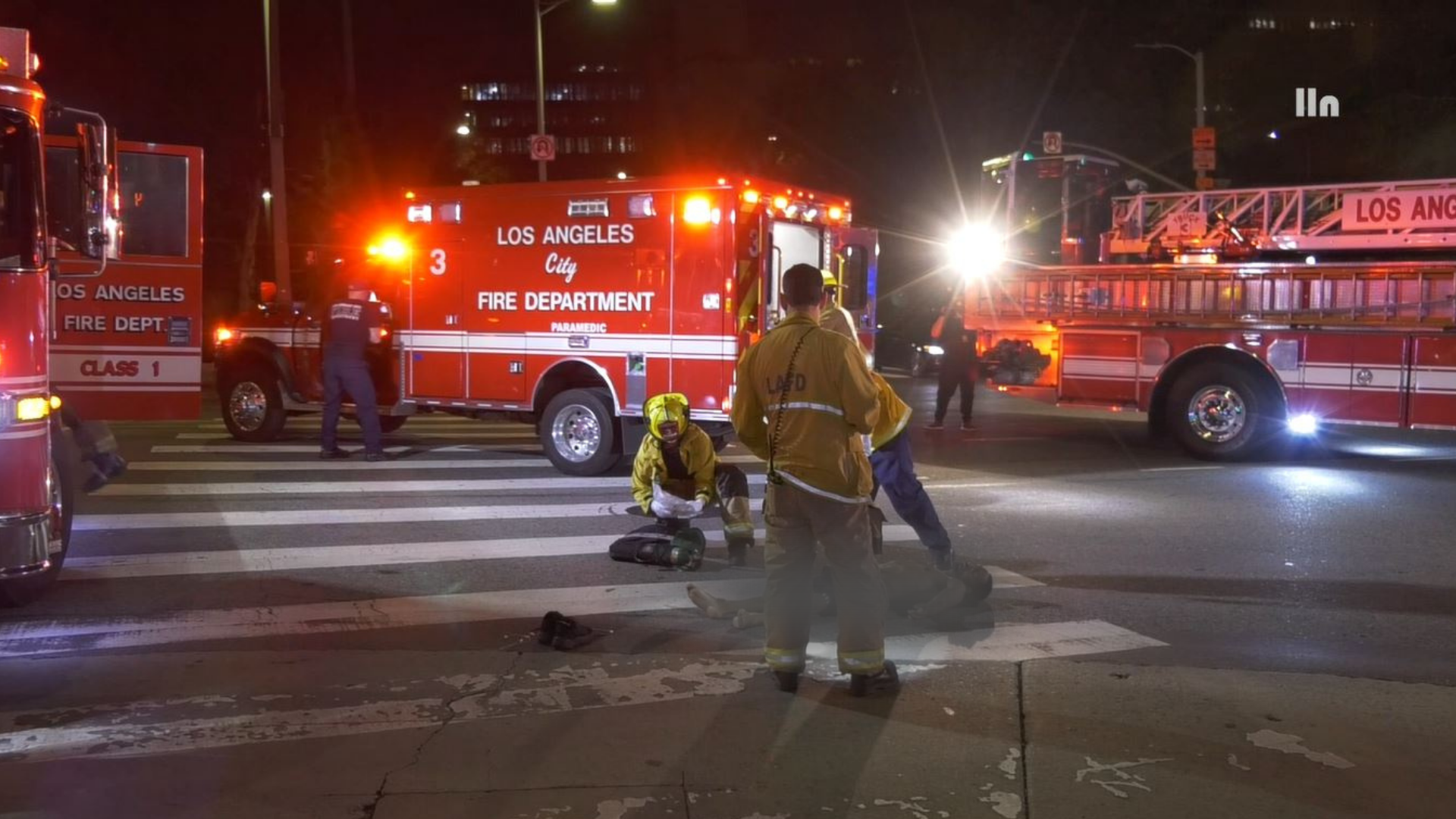 A man was fatally shot outside of a Metro Red Line station in Downtown Los Angeles on May 13, 2023. (LoudLabs)