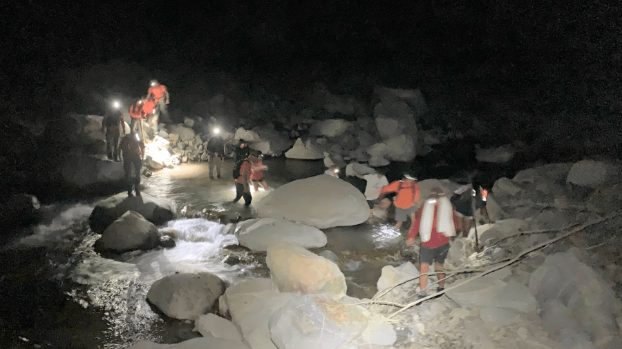 Ten missing hikers were safely found after disappearing in the Santa Paula Canyon on May 12, 2023. (Ventura County Sheriff's Office)