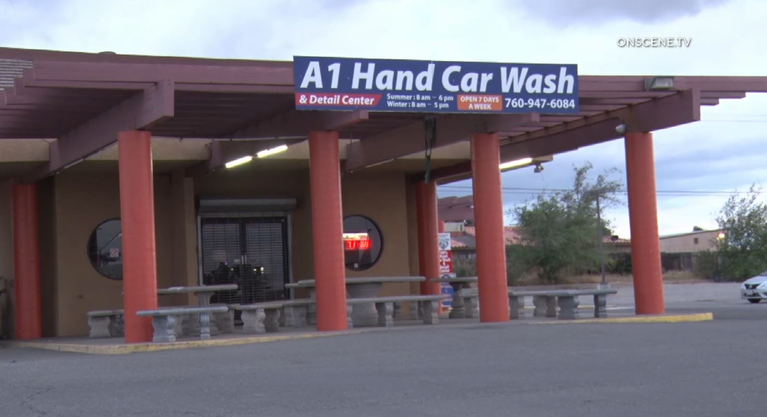 The A1 Hand Car Wash in Hesperia. (OnScene.TV)