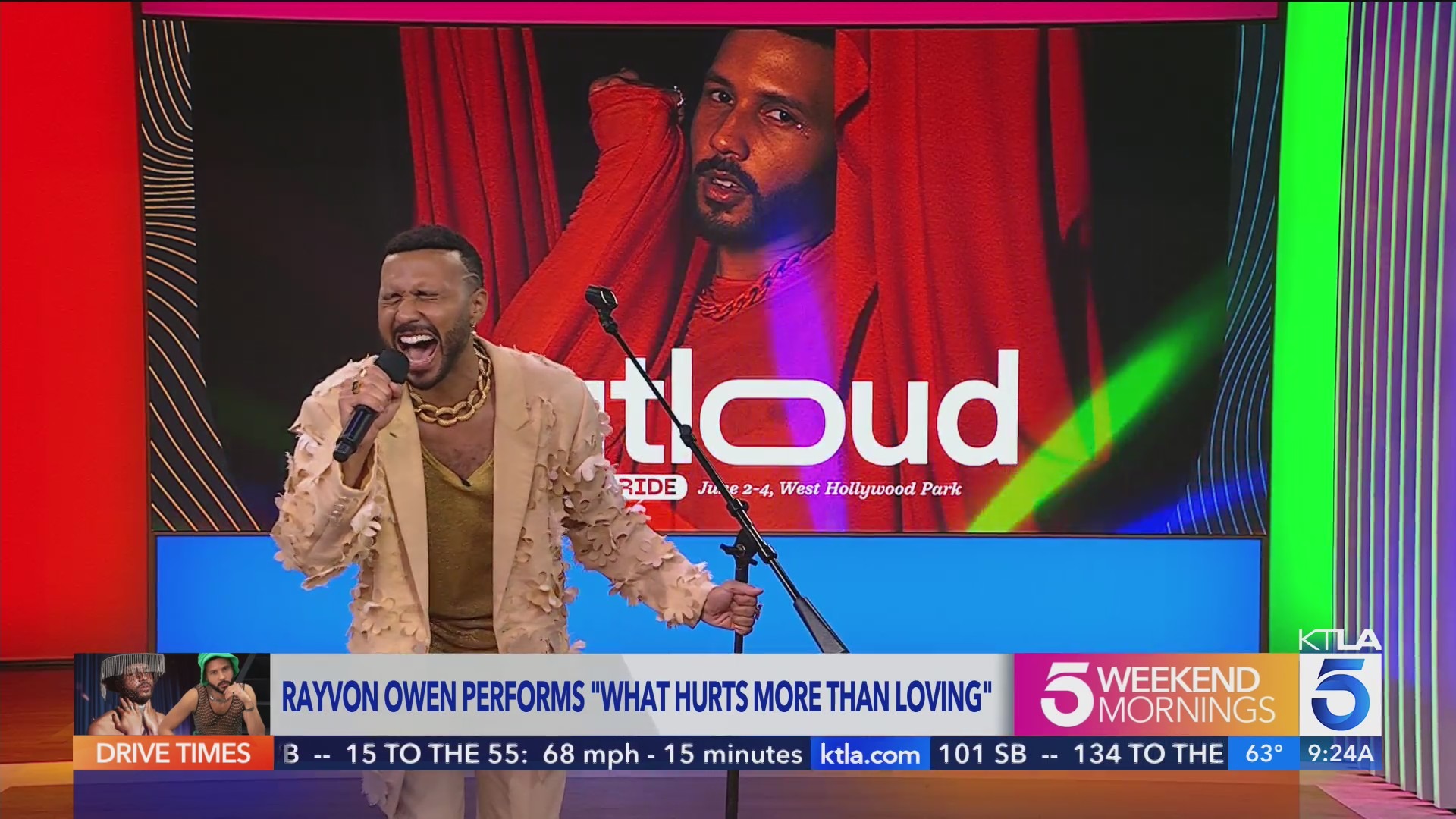 American Idol contestant Rayvon Owen performs live ahead of WeHo Pride's OutLoud Festival