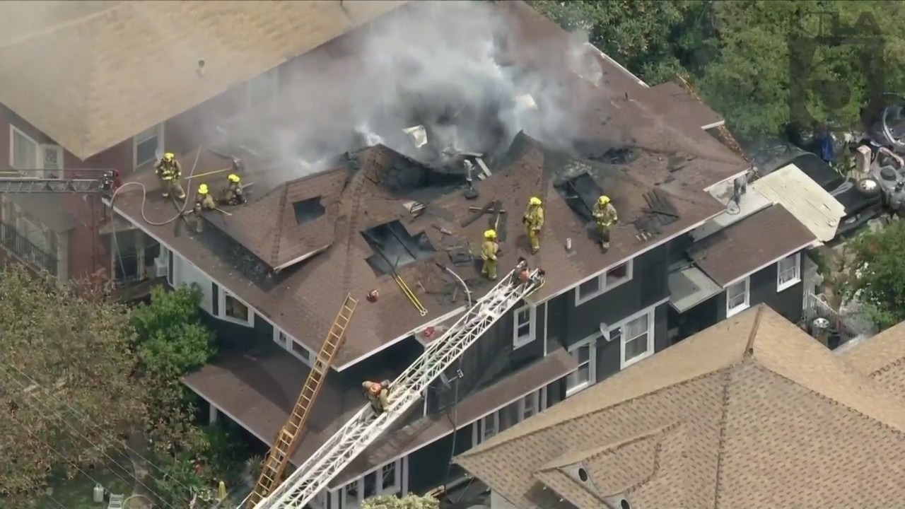 Pico-Union house fire scene