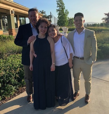 The Chow family is seen in an undated photo provided by Linda University Health.