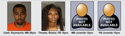 Keymaurie Clark and Briana Threets are seen in photos released by the Los Angeles County Sheriff's Department on May 3, 2023.