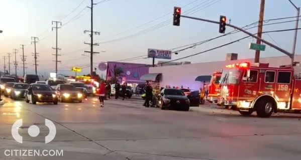 Footage shared to the Citizen app shows a fatal crash in Gardena on June 9, 2023.