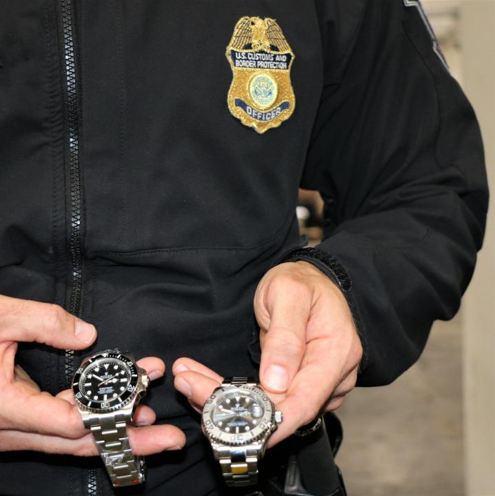 Over $1.2 million worth of fake luxury watches were seized at Los Angeles International Airport.
(U.S. Customs and Border Protection)