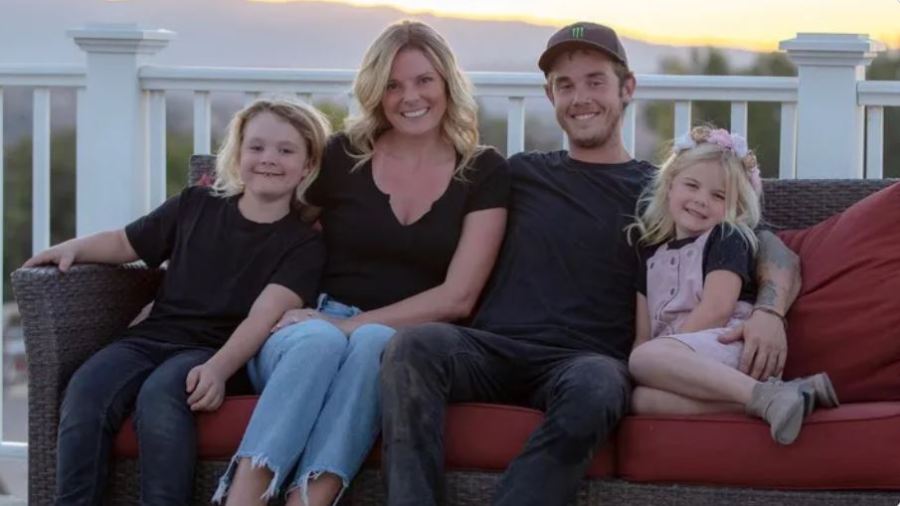 Pat Casey, Chase Casey and their two children pictured in a famliy photo.