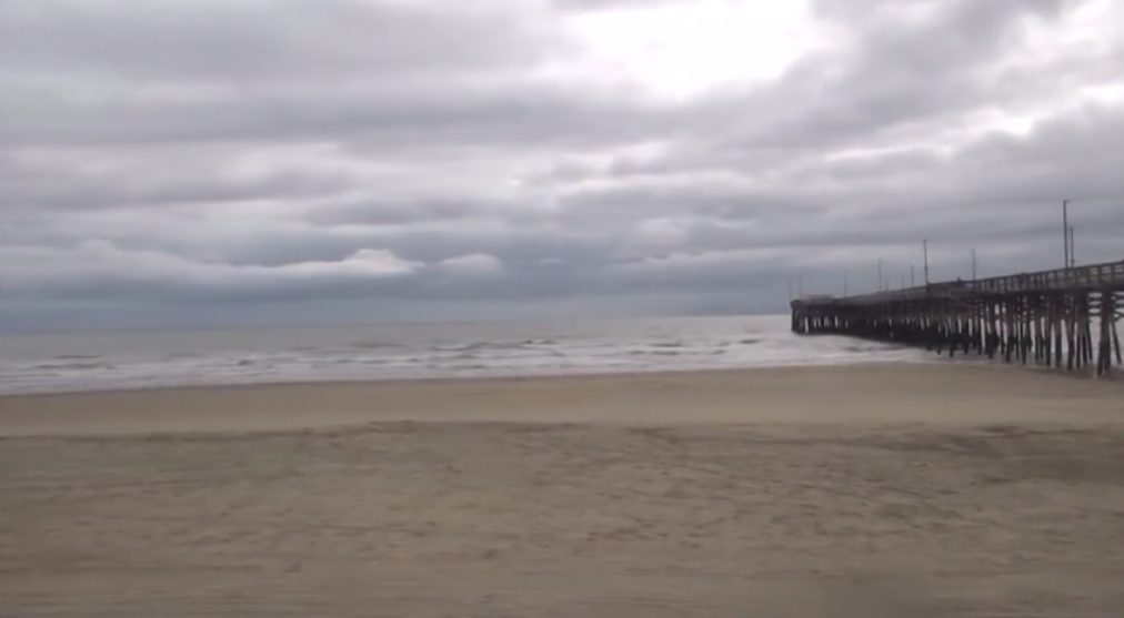 A Southern California beach is seen on a cloudy day in this file photo. (KTLA)