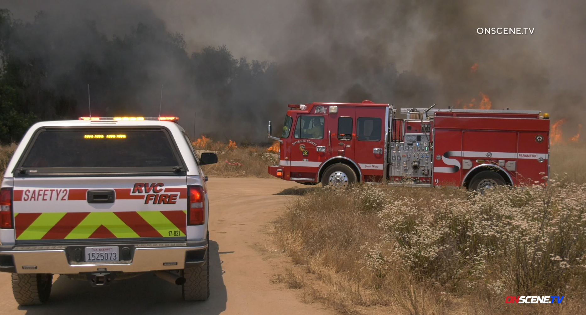 Rider Fire in Riverside County