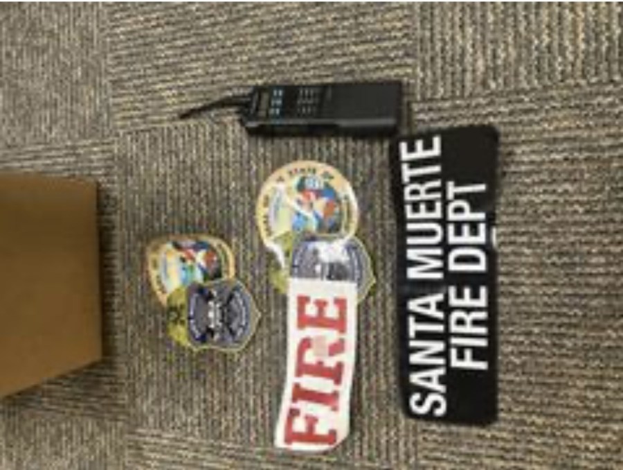 Items confiscated from Andrew De Boer after he was arrested for allegedly impersonating a law enforcement officer. (Chino Hills Police Department)