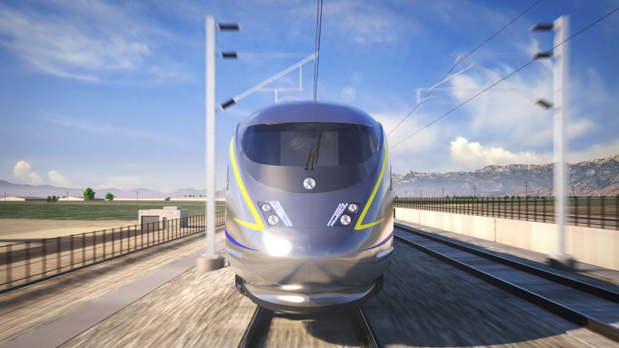 Rendering of a train car for the California High-Speed Rail project.