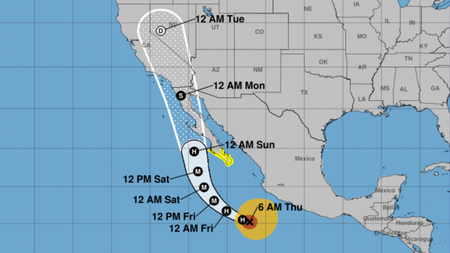 tropical storm hilary path