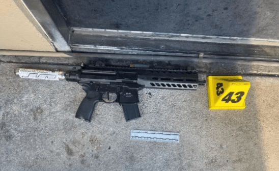 The LAPD provided this photo of a replica firearm they say was carried by a man who was shot by officers on Aug. 12, 2023.