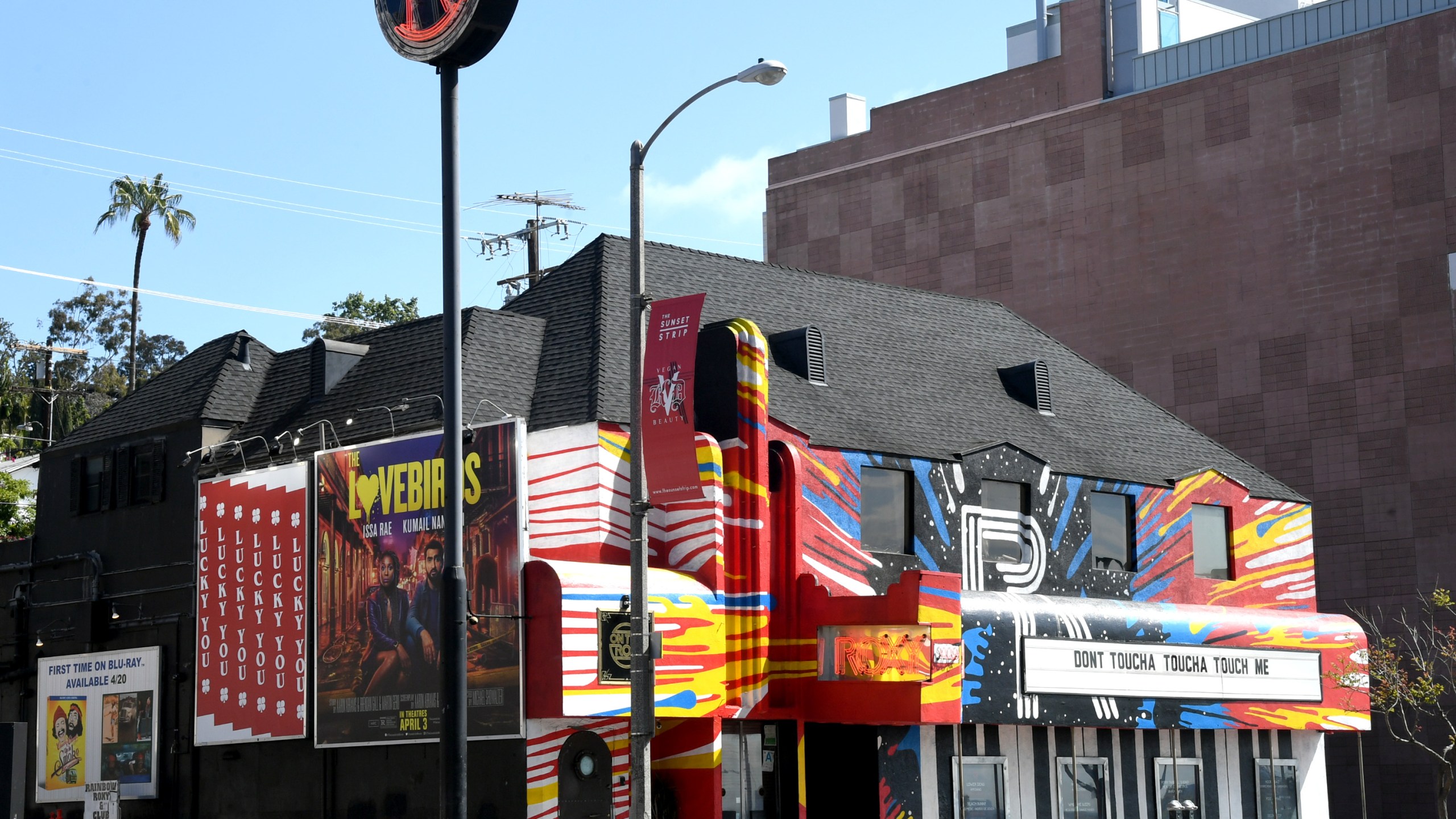 The Roxy Theatre is shown on April 11, 2020, in West Hollywood. (Kevin Winter/Getty Images)