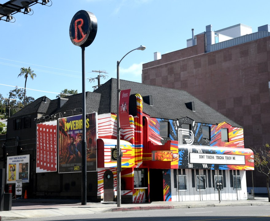 The Roxy Theatre is shown on April 11, 2020, in West Hollywood. (Kevin Winter/Getty Images)