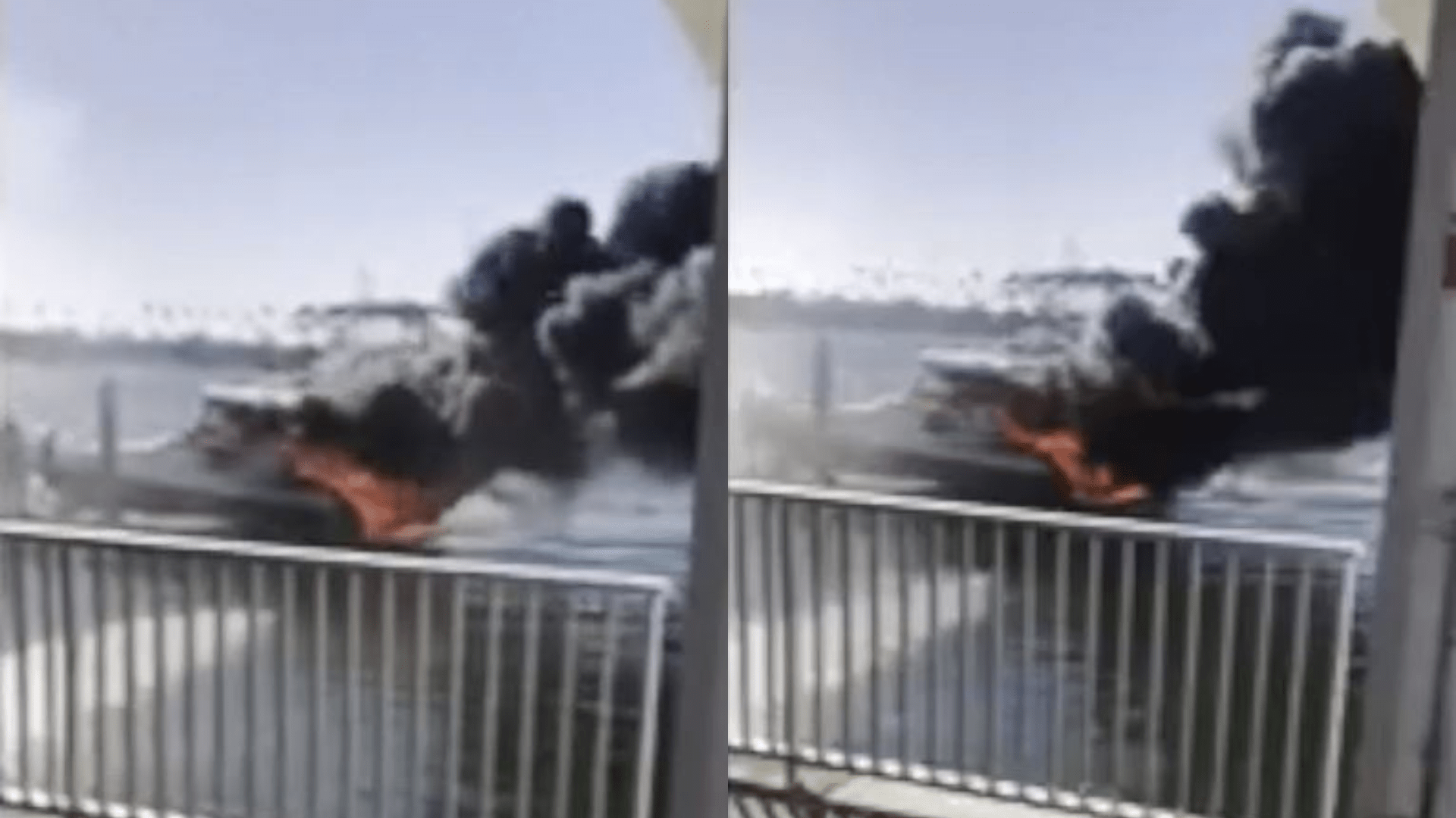 Citizen video of a boat fire that killed two people and critically injured three others in Long Beach on August 5, 2023. (OC Hawk)