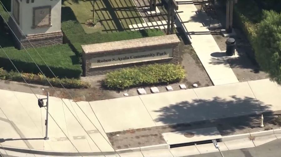 The 140-acre Ruben S. Ayala Park in Chino, California. (KTLA)