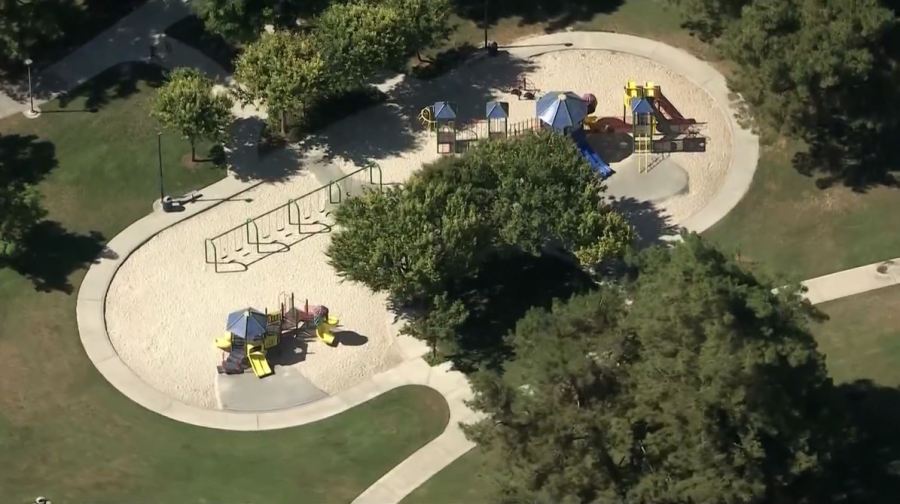 Children's playground at Ruben S. Ayala Park in Chino, California. (KTLA)