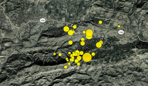 ojai quake map