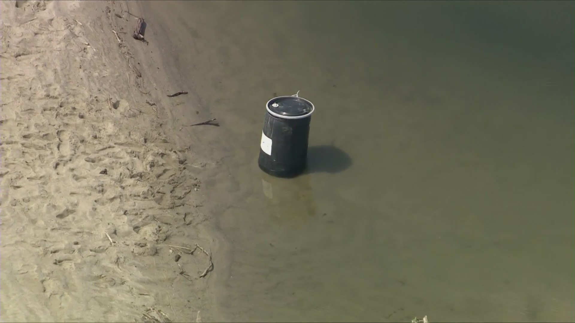 Investigators with the Los Angeles County Sheriff’s Department are continuing to work to find out the identity of the man found dead inside a 55-gallon drum in Malibu Lagoon on July 31, 2023. (KTLA)