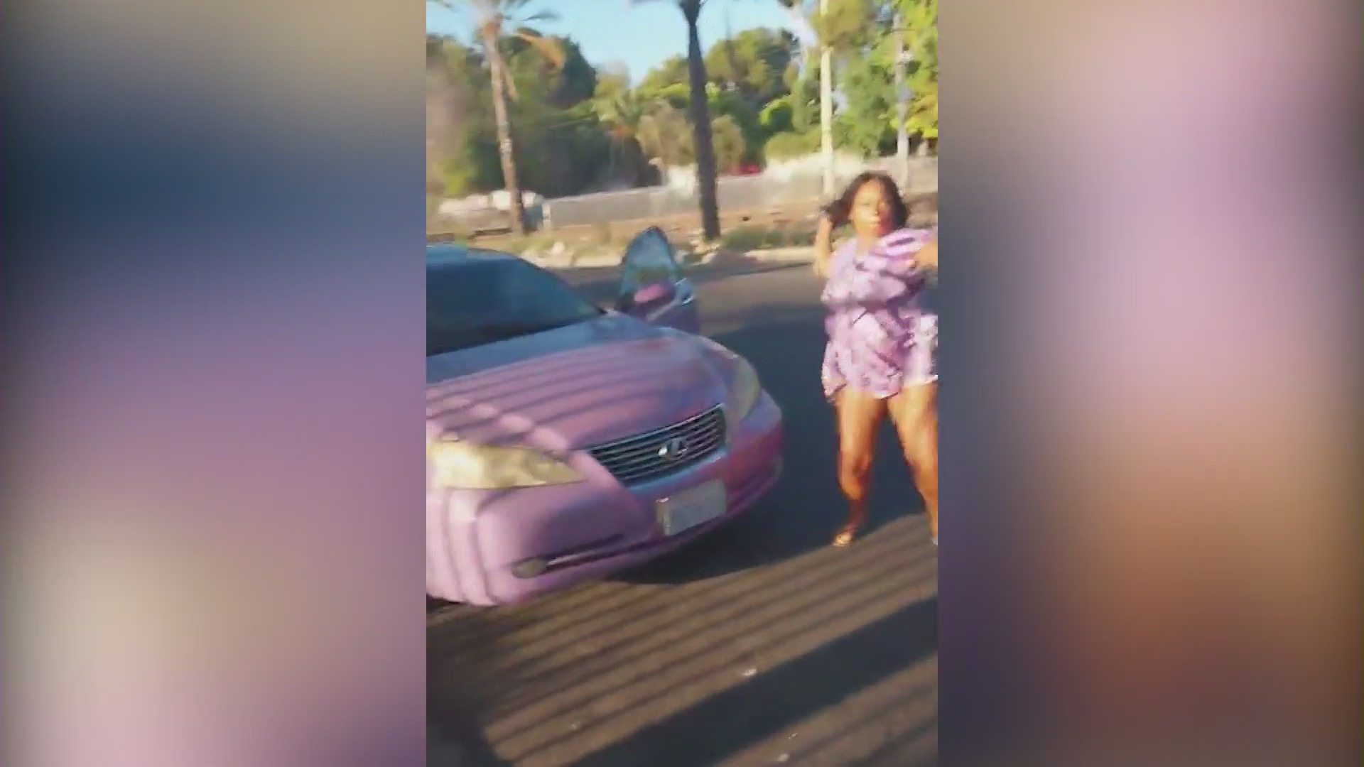 Video captured the moment a taco vendor was violently attacked by a woman who had refused to pay for her food in South Los Angeles on August 6, 2023. (KTLA)