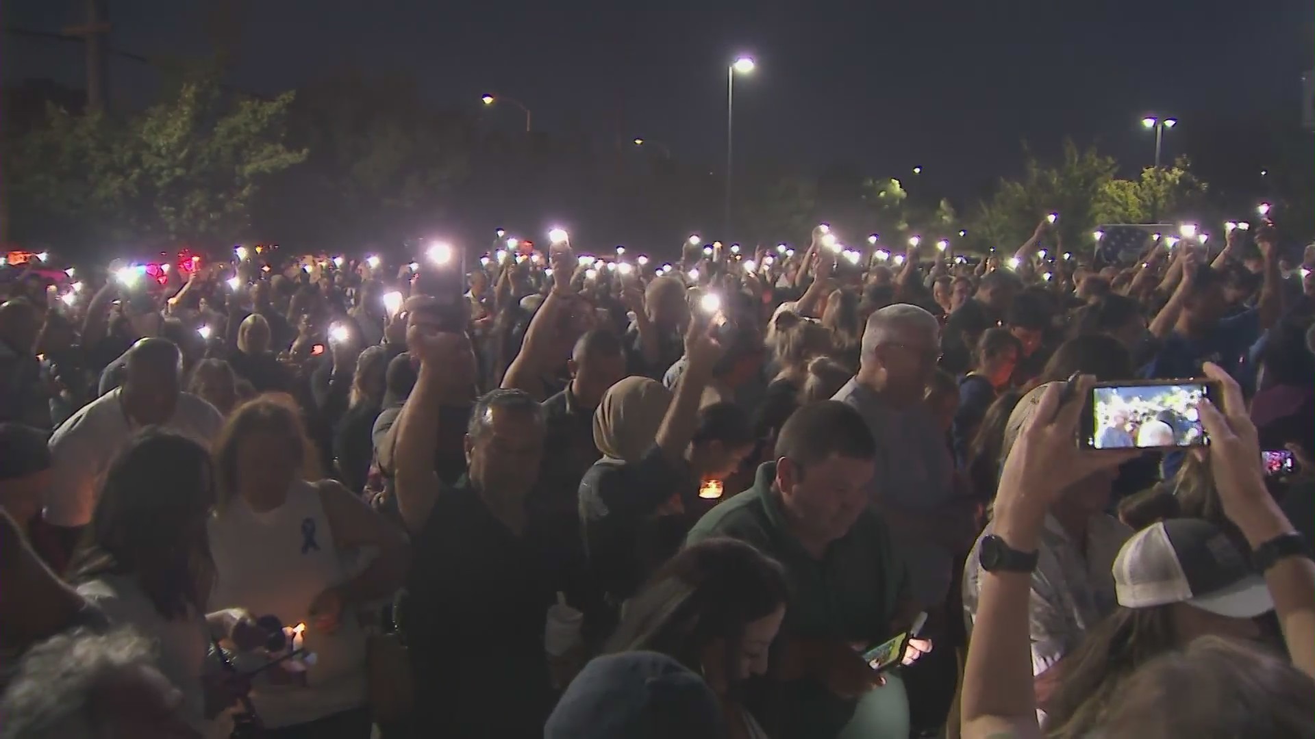 Hundreds attended vigil for L.A. Sheriff's Deputy slain in an ambush-style shooting