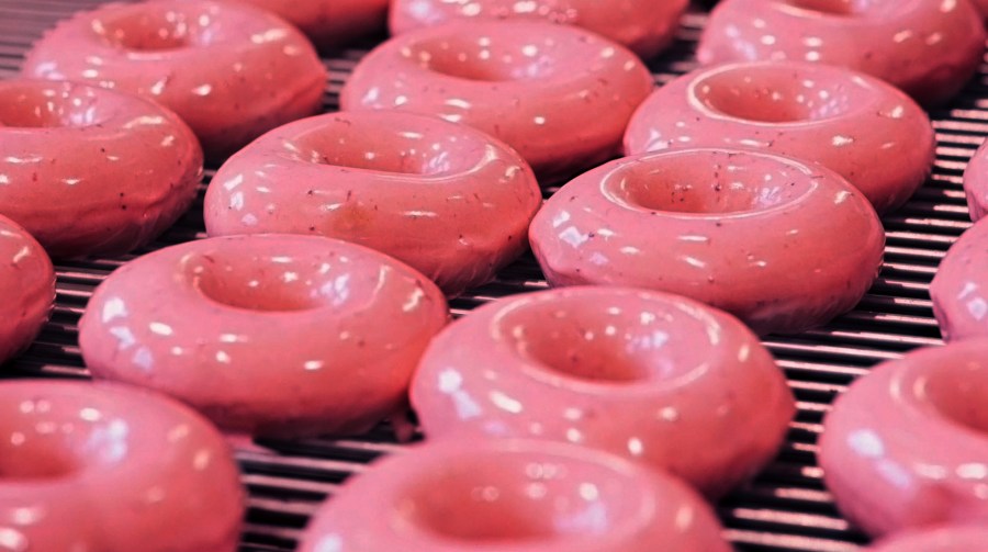 Krispy Kreme Strawberry doughnut 