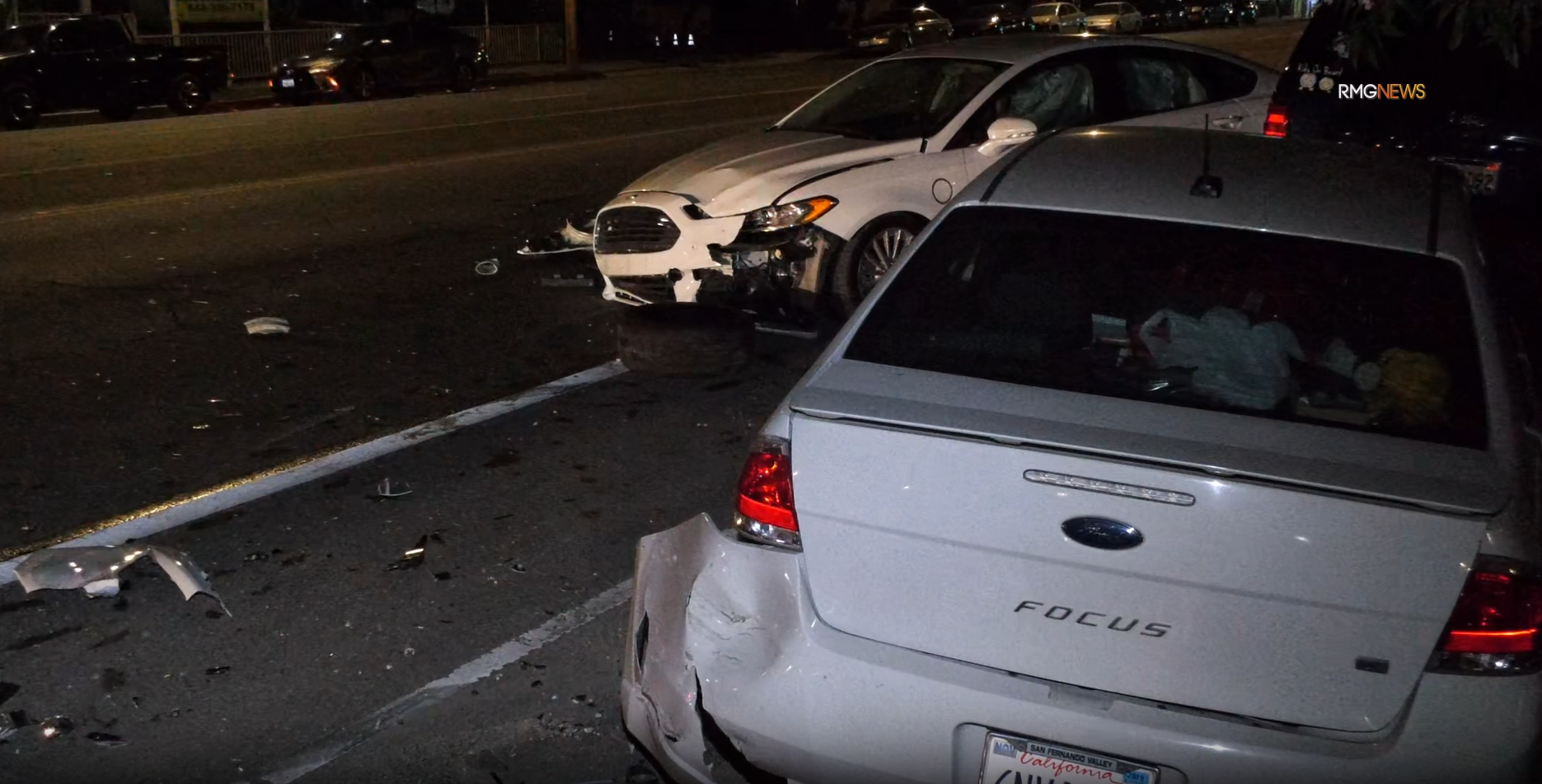 An allegedly intoxicated driver smashed into parked cars in Sylmar on Sept. 7, 2023, killing one person. (RMG News)