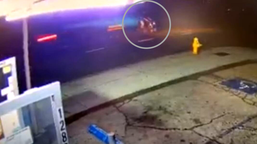 Security footage of a hit-and-run driver who struck and killed an elderly man walking across the street in Pacoima on Aug. 9, 2023. (Los Angeles Police Department)